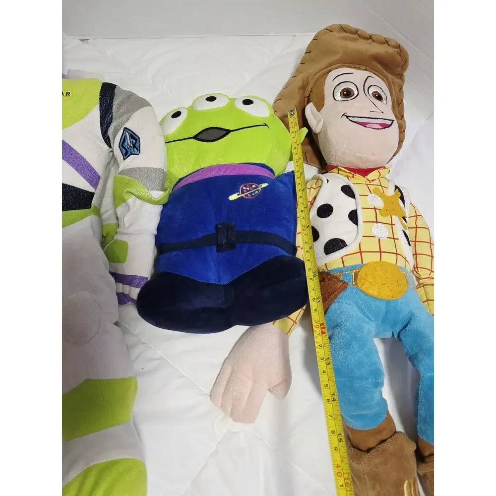 Disney Toy Story Woody 24”Buzz Lightyear 21” Alien 11' Large Stuffed Plush Jumbo